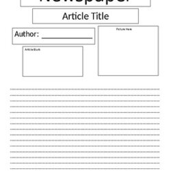 Outstanding Newspaper Article Template By Saving Your Prep Period Original