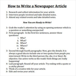 Smashing Free Newspaper Article Samples In Ms Word Write Writing Template Examples Articles Example Report