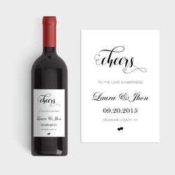 Champion Greenery Wedding Wine Label Printable Editable Version