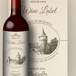 High Quality Wine Label Template