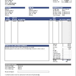 Free Proforma Invoice Template For Excel Sheets Google