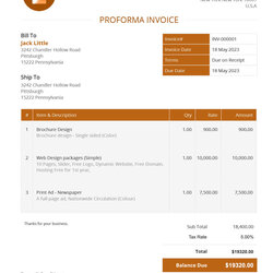 Eminent Free Pro Invoice Template Generate Proforma Invoices