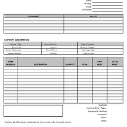 Swell Free Proforma Invoice Templates Excel Word Template