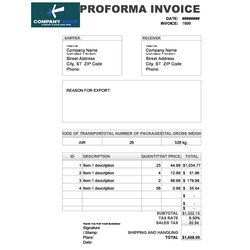 Sublime Free Proforma Invoice Templates Excel Word Template Scaled