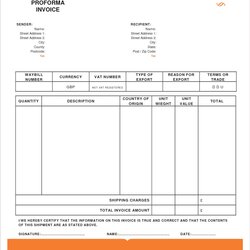 Fantastic Proforma Invoice Template Ideas Excel Example Templates Word Invoices Freelance Printable Vat