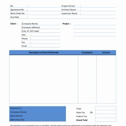 Sterling Proforma Invoice Template Example Contractor