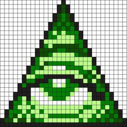 Best Pixel Art Ideas On Grid Easy Illuminati Template Maker Templates Patterns Pattern Beads Sprite Simple