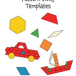Very Good Free Paper Pattern Block Templates Printable Shapes Blocks Math Worksheets Template Print School