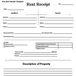 Out Of This World Printable Rent Receipt Templates Template Landlord
