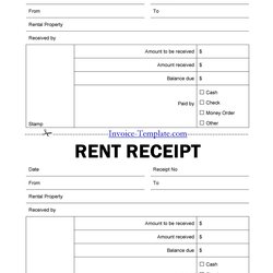 Superb Free Printable Rent Receipt Templates