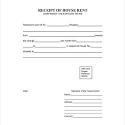Free Rent Receipt Templates Excel Formats General