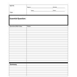Wonderful Cornell Notes Templates Examples Word Excel Template