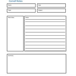 Exceptional Cornell Notes Templates Examples Word Template Lab Notebook Interactive