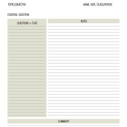 Sterling Cornell Notes Templates Free Printable Template Scaled
