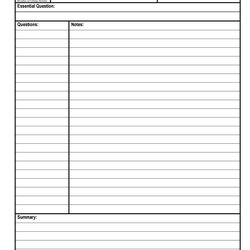 Spiffing Cornell Notes Template Card Editable Learner