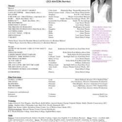 Swell Theatre Resume Example Musical Template Way Samples Co