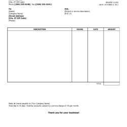 Free Open Office Invoice Templates Edit Print Download Template