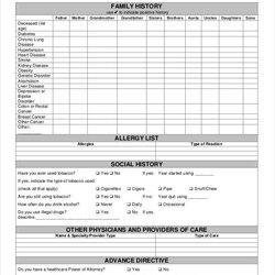 Brilliant Free Health Assessment Forms In Ms Word Form Medicare Wellness Annual Risk Sample