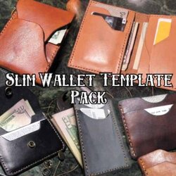 High Quality Slim Leather Wallet Template Pack Maze John