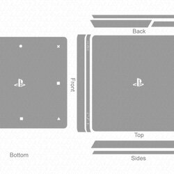 Out Of This World Sony Slim Gaming Console Vector Cut File Template