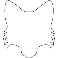Splendid Fox Outline Coloring Pages Template Pattern Animal Printable Templates Silhouette Patterns Crafts