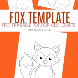 Outstanding Fox Template Free Craft Printable Crafts On Sea