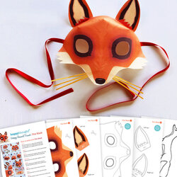 Easy Fox Mask Template To Make Today Craft Pattern Animal Skeleton Masks Costume Templates Tutorial Hand