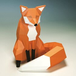Eminent Kits Fox Sculpture Paper Craft Model Template This Could End Up As Beautiful