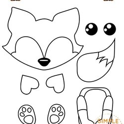 Cut Out Fox Template Printable Templates Free Mask For Kids Preschoolers And Toddlers Watermark
