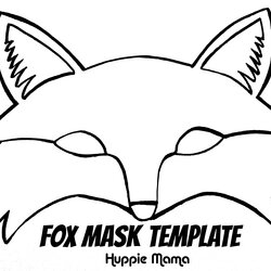 Matchless Fox Mask Template Our Potluck Family Fuchs Coloring Ska Jose