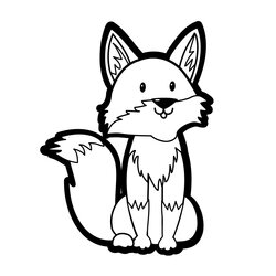 Perfect Fox Outline Drawing At Free Download