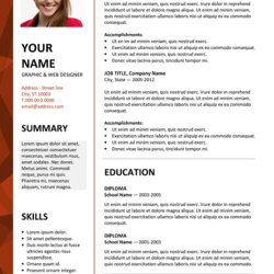 Cool Newsletter Resume Template Editable Layout Layouts Organized Formatted Red