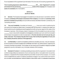 Splendid Simple Consulting Agreement Template Contract Free Download