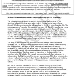 Consulting Contract Template Agreement Word