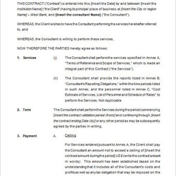 Consulting Contract Templates Word Apple Pages Template Format Contracts Business Details Free