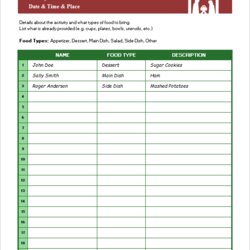 Wonderful Microsoft Excel Templates Potluck Sign Up Sheets Template Sheet Christmas Forms