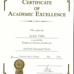 Splendid Certificate Templates For Microsoft Word Award Template Free Printable Editable Throughout Academic