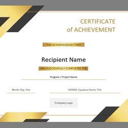 Eminent Award Certificate Template Free Word Templates