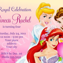 Peerless Free Birthday Party Invitation Templates Invitations Design Princess Template Disney Printable Print