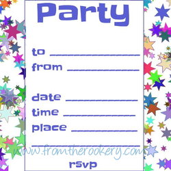 High Quality Printable Party Invitation Templates Free Invitations