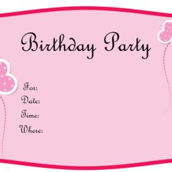 Wonderful Free Birthday Invitations To Print Design Invitation Templates Party Printable Edit Tons Layout