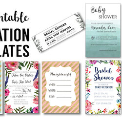 Party Invitation Templates Free Paper Trail Design Birthday Invitations Template Printable Shower Bridal Edit