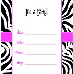 Free Birthday Party Invitation Templates Printable Template Resume