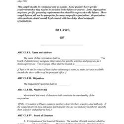 Eminent Simple Corporate Bylaws Templates Samples
