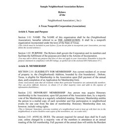 The Highest Standard Simple Corporate Bylaws Templates Samples