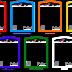 Wonderful Game Portable Card Templates By On