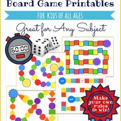 Matchless Free Game Templates Of Board Games Printable