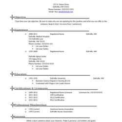 Marvelous Nursing Resume Printable Forms Template Edit Samples