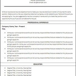 Cool Free Nursing Resume Format Templates Template Word Printable Example Sample Resumes Job Button Click