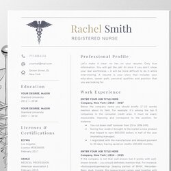 High Quality Nurse Template Word Free Download